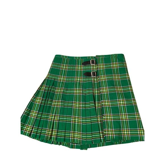 Men's scottish/Irish Kilt skirt green/black plaid SZ 46 Saint Patricks Day - Picture 2 of 7